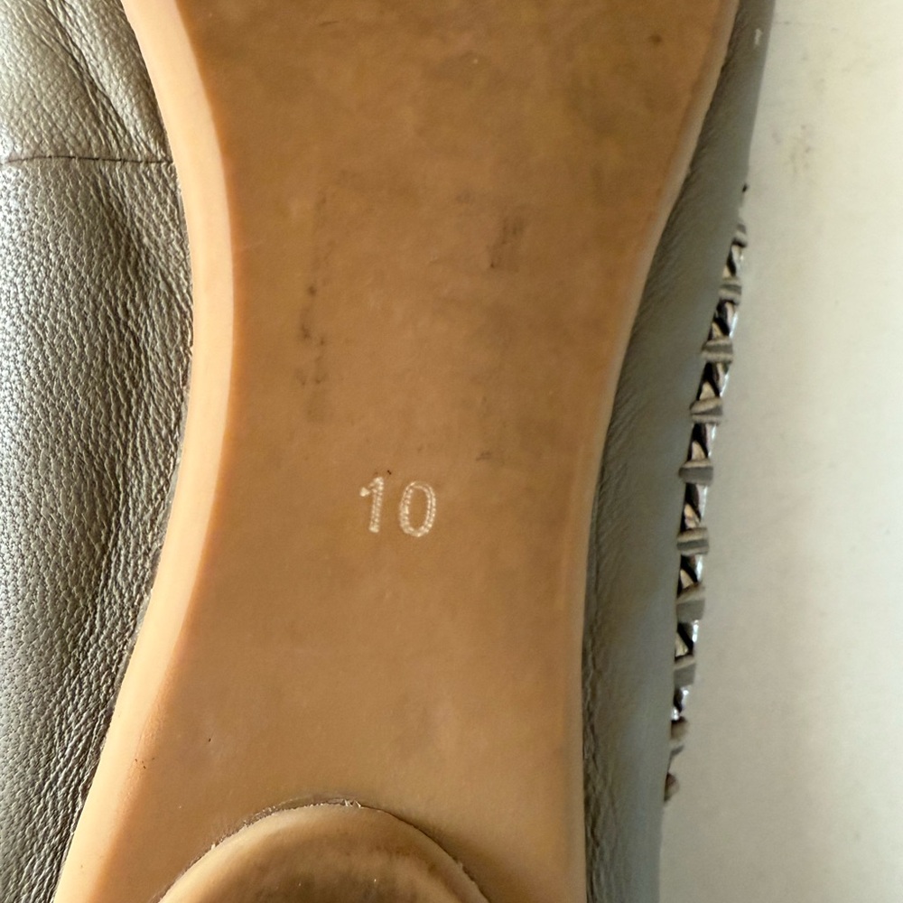 Jeffrey Campbell Ibiza Flats, Green-Beige, Size 10, GUC - Picture 9 of 14
